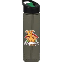 Halcyon Water Bottle with Two-Tone Flip Straw Lid - 24 oz - Full Color