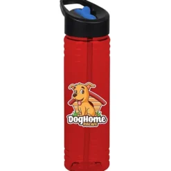 Halcyon Water Bottle with Two-Tone Flip Straw Lid - 24 oz - Full Color