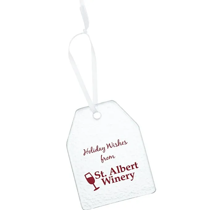 Hammered Glass Ornament - Gift Tag
