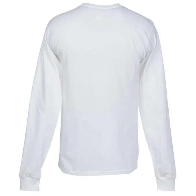 Hanes Authentic LS T-Shirt - Full Color - White