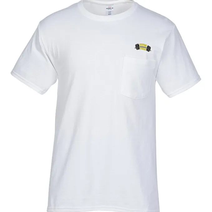 Hanes Authentic Pocket T-Shirt - Embroidered