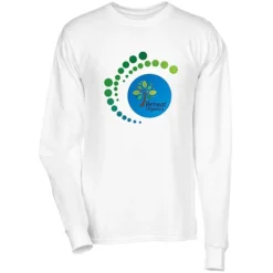 Hanes Beefy-T LS - Full Color - White