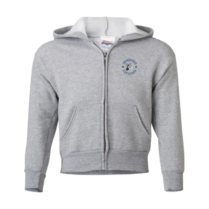 Hanes ComfortBlend Full-Zip Sweatshirt - Youth - Embroidered