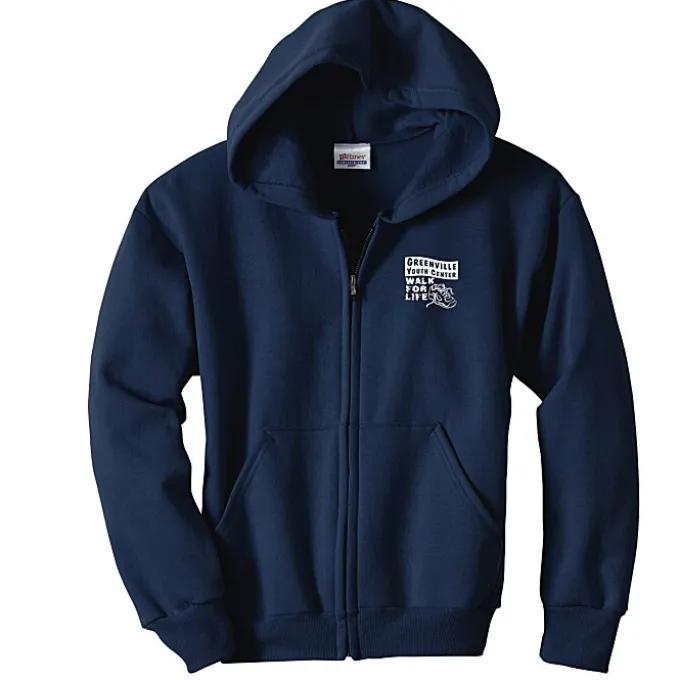 Hanes ComfortBlend Full-Zip Sweatshirt - Youth - Screen