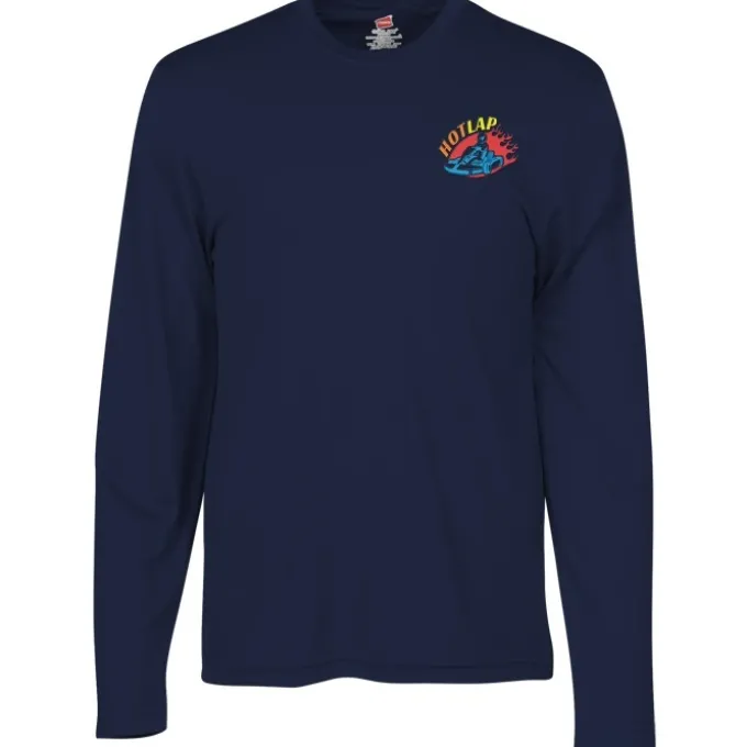 Hanes 4 oz. Cool Dri Long Sleeve T-Shirt - Embroidered