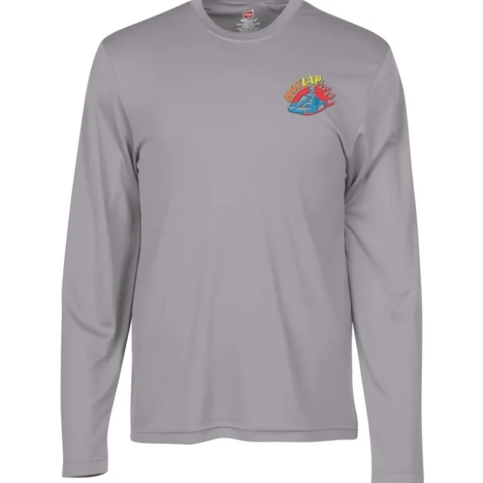 Hanes 4 oz. Cool Dri Long Sleeve T-Shirt - Embroidered