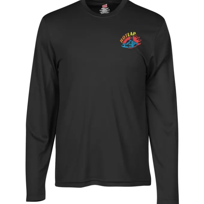 Hanes 4 oz. Cool Dri Long Sleeve T-Shirt - Embroidered