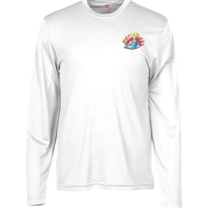 Hanes 4 oz. Cool Dri Long Sleeve T-Shirt - Embroidered