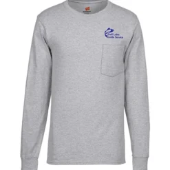 Hanes Workwear Pocket Long Sleeve T-Shirt