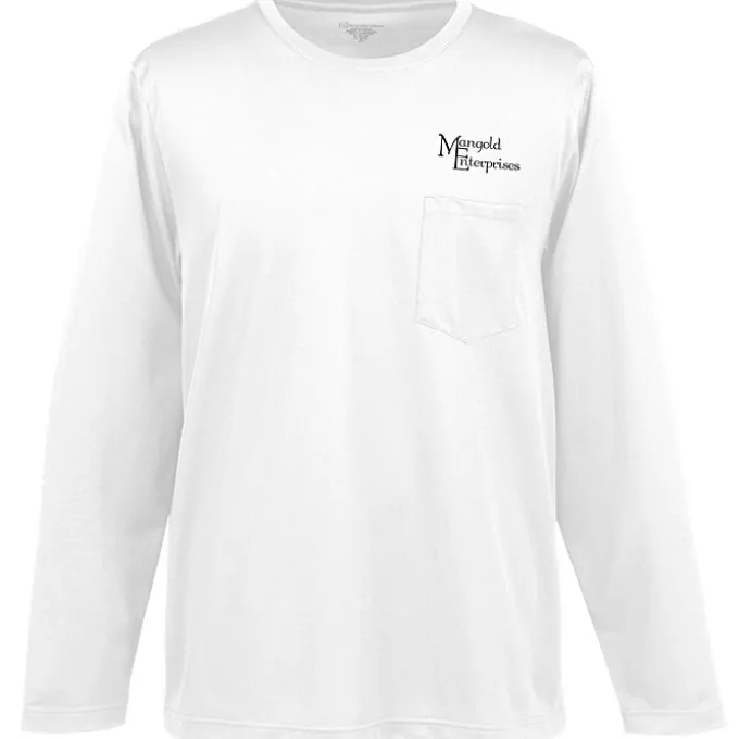 Harriton Charge Snag and Soil Protect Long Sleeve Pocket T-Shirt