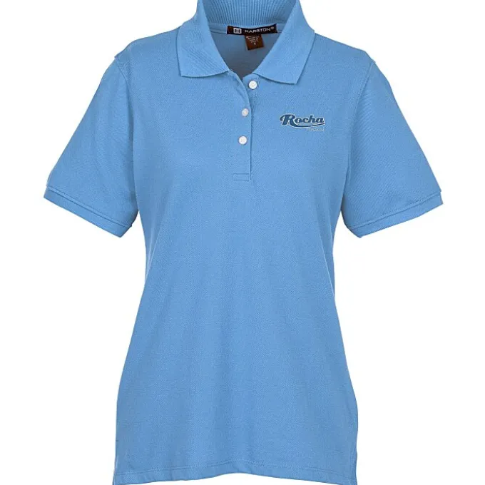 Harriton 5.6-oz Easy Blend Polo - Ladies' - Embroidered