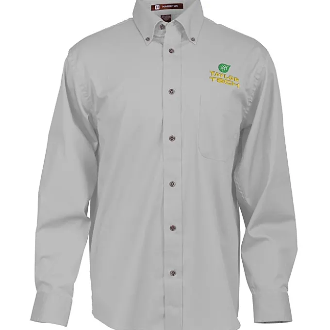 Harriton Twill Shirt with Stain Release - Men's