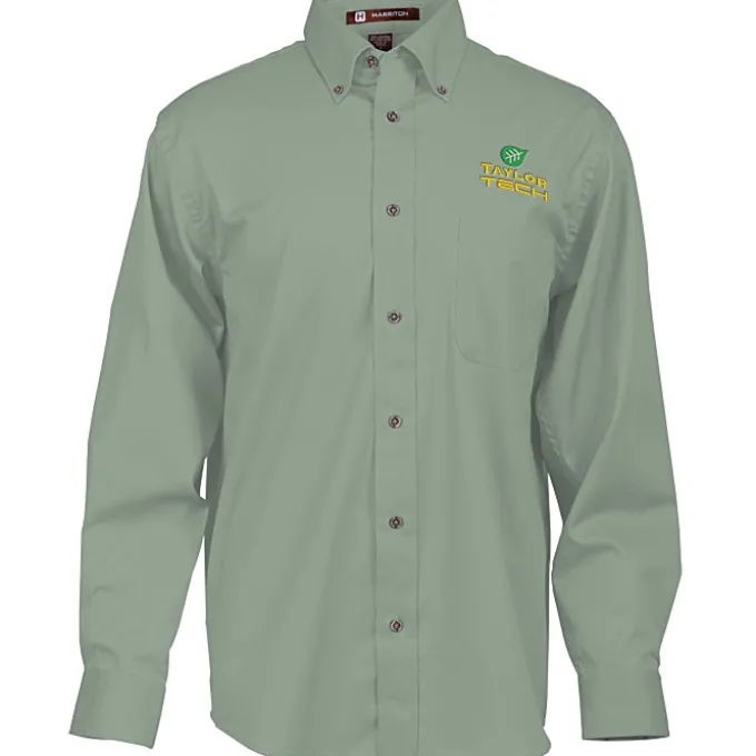 Harriton Twill Shirt with Stain Release - Men's