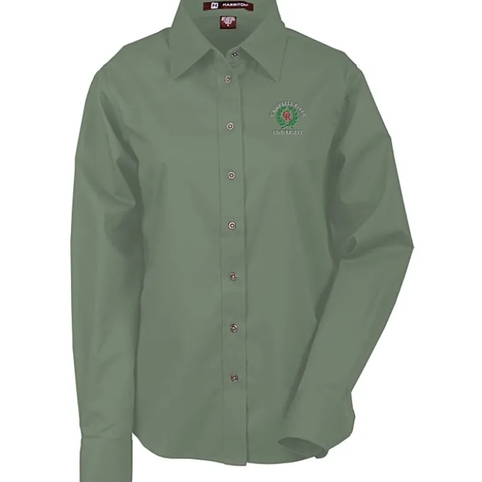 Harriton Twill Shirt with Stain Release - Ladies'