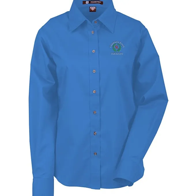 Harriton Twill Shirt with Stain Release - Ladies'