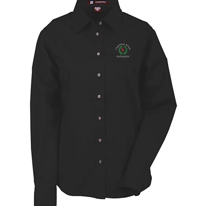 Harriton Twill Shirt with Stain Release - Ladies'