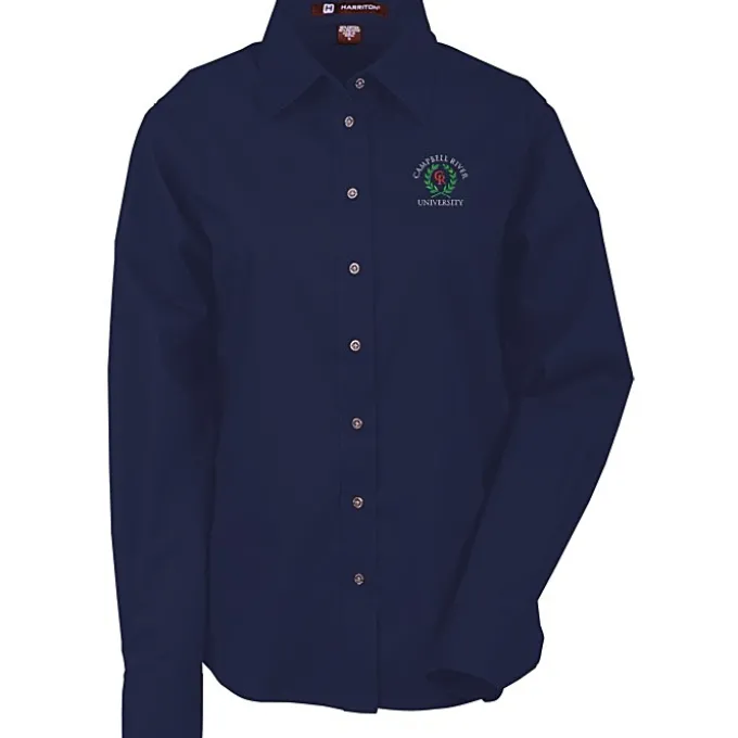 Harriton Twill Shirt with Stain Release - Ladies'