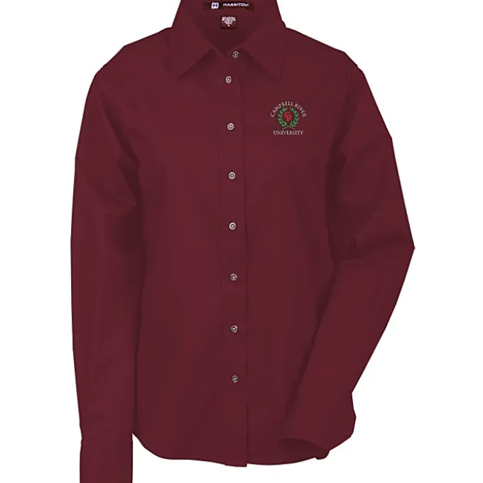 Harriton Twill Shirt with Stain Release - Ladies'
