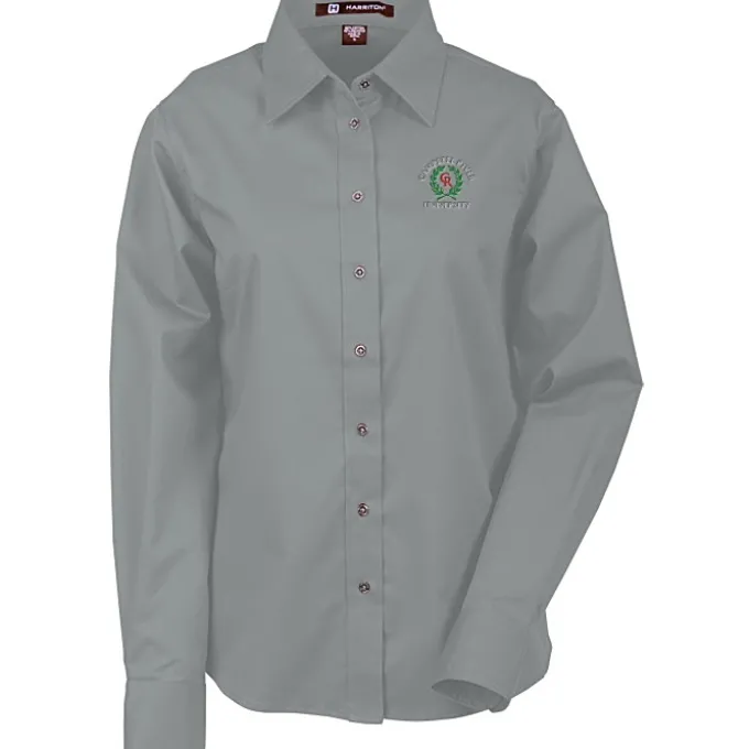 Harriton Twill Shirt with Stain Release - Ladies'