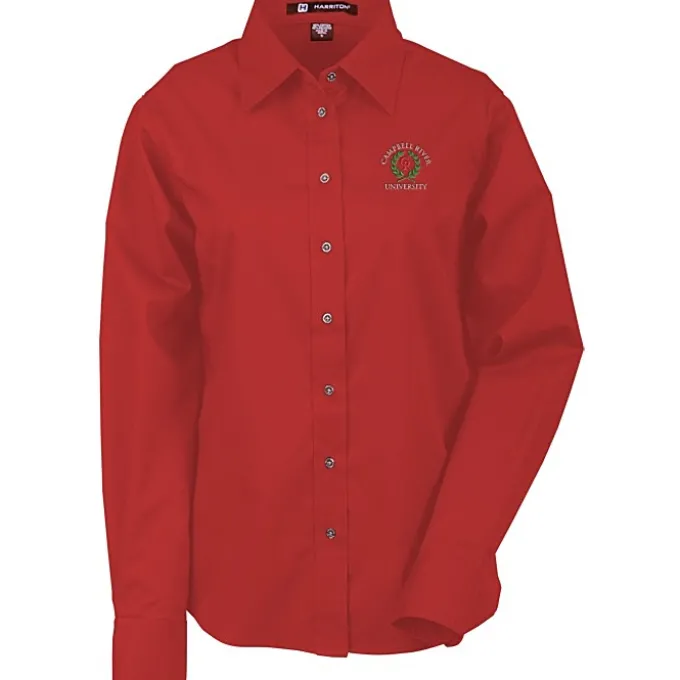 Harriton Twill Shirt with Stain Release - Ladies'