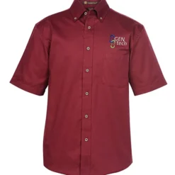 Harriton Twill SS Shirt with Stain Release - Men's