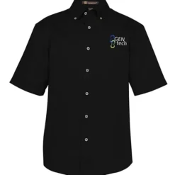 Harriton Twill SS Shirt with Stain Release - Men's