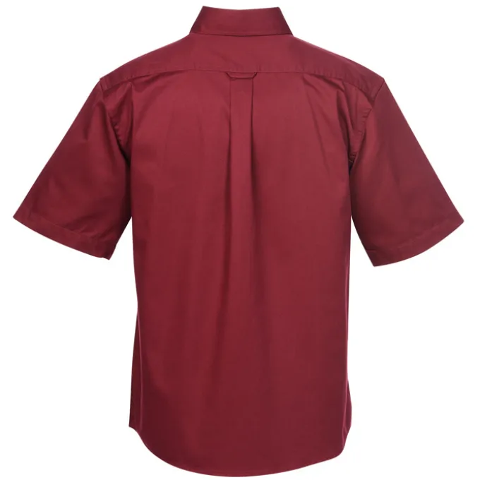 Harriton Twill SS Shirt with Stain Release - Men's