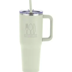 Harriton Vacuum Mug with Straw - 40 oz.