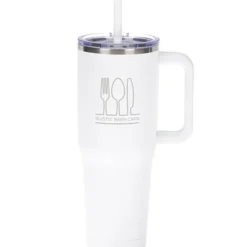 Harriton Vacuum Mug with Straw - 40 oz.