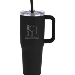 Harriton Vacuum Mug with Straw - 40 oz. - 24 hr