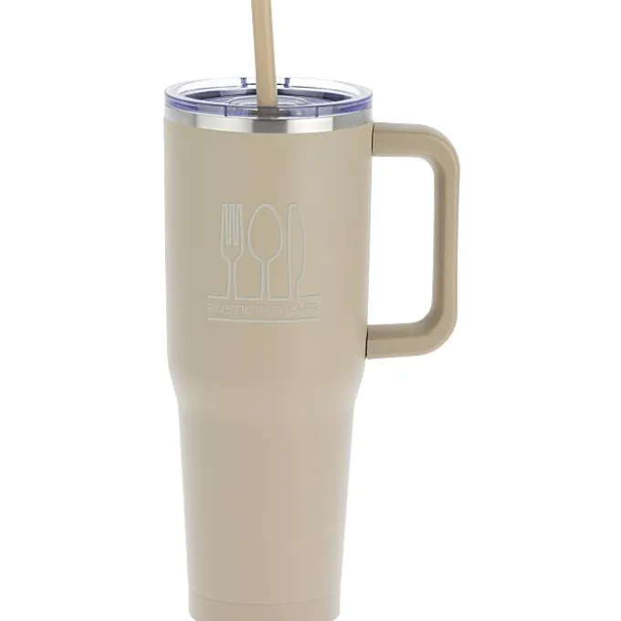 Harriton Vacuum Mug with Straw - 40 oz. - 24 hr