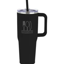 Harriton Vacuum Mug with Straw - 40 oz. - 24 hr
