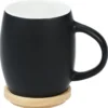 Hearth Coffee Mug with Wood Lid Coaster - 14 oz