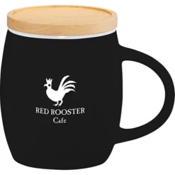 Hearth Coffee Mug with Wood Lid Coaster - 14 oz