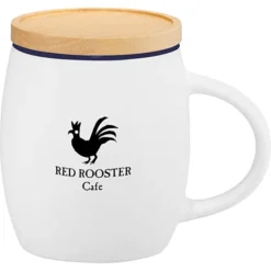 Hearth Coffee Mug with Wood Lid Coaster - 14 oz