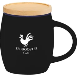 Hearth Coffee Mug with Wood Lid Coaster - 14 oz