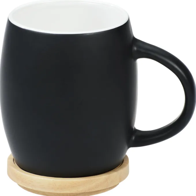 Hearth Coffee Mug with Wood Lid Coaster - 14 oz - 24 hr