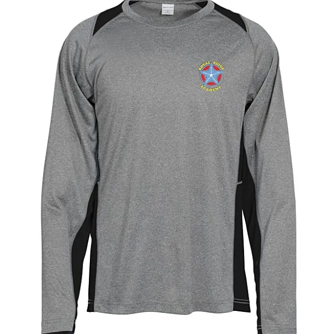 Heather Challenger Colorblock Long Sleeve Tee - Embroidered