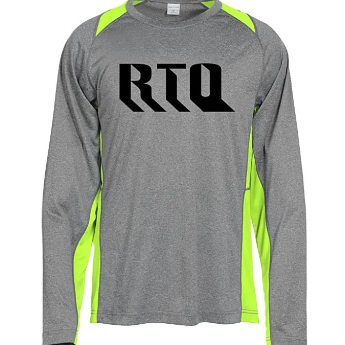 Heather Challenger Colorblock Long Sleeve Tee - Screen
