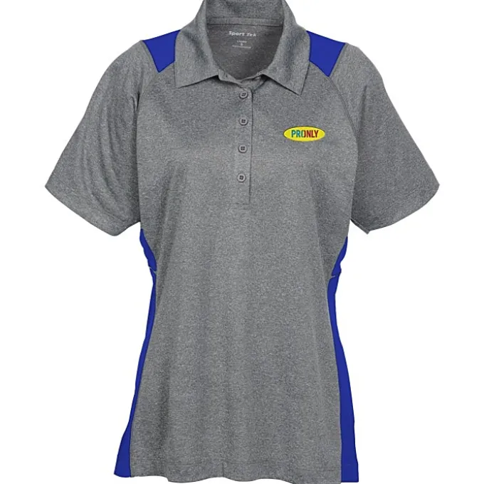 Heathered Challenger Colorblock Polo - Ladies'