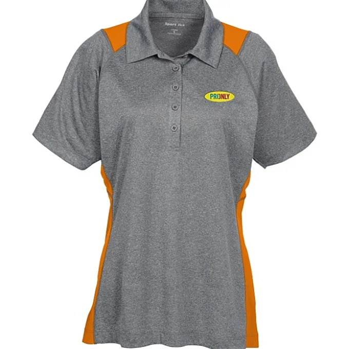 Heathered Challenger Colorblock Polo - Ladies'