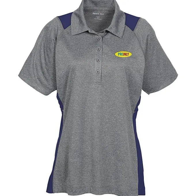 Heathered Challenger Colorblock Polo - Ladies'