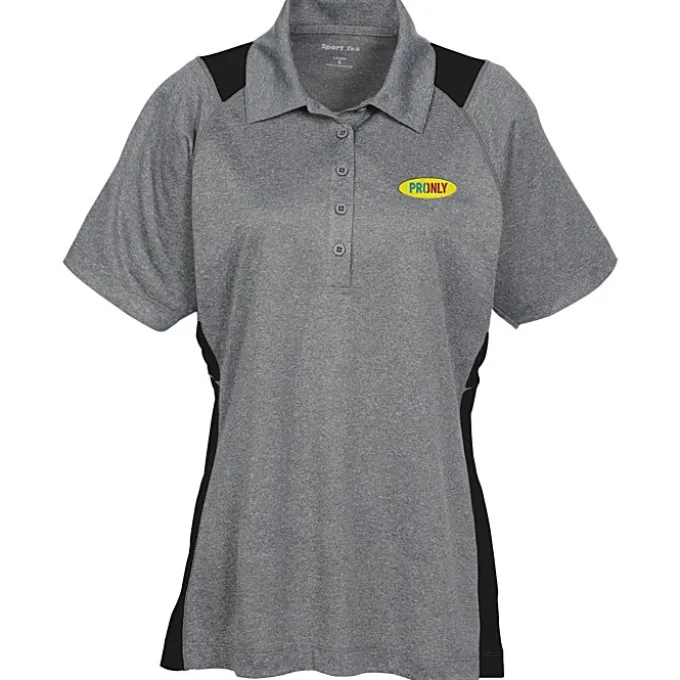 Heathered Challenger Colorblock Polo - Ladies'