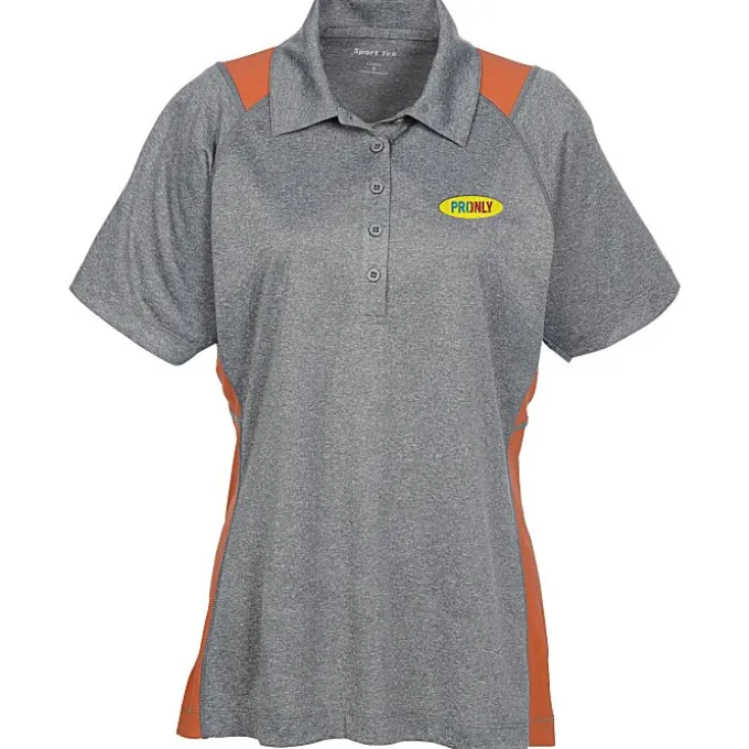 Heathered Challenger Colorblock Polo - Ladies'