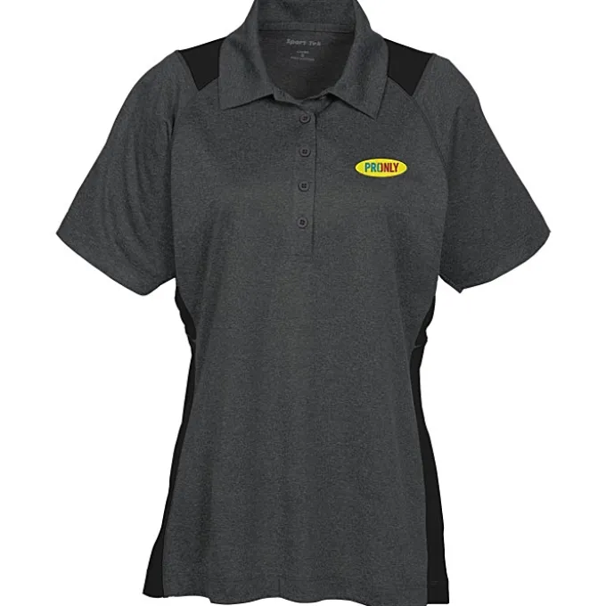 Heathered Challenger Colorblock Polo - Ladies'