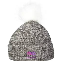 Heathered Faux Fur Pom Beanie