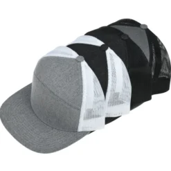 Heather 6 Panel Arch Trucker Snapback Cap