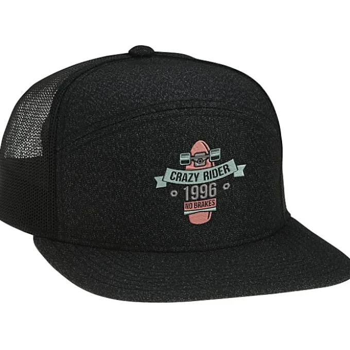 Heather 6 Panel Arch Trucker Snapback Cap