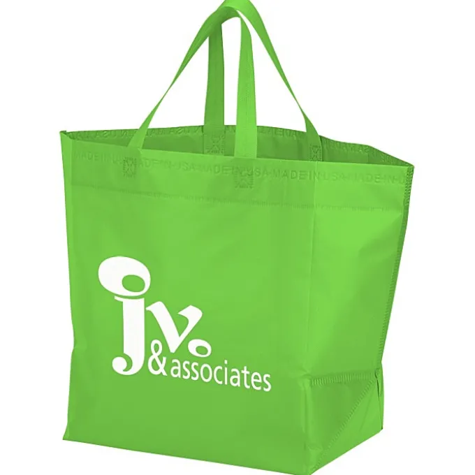 Heat Seal Laminated Large Gusset Tote - 13 1/2 inches x 12 inches