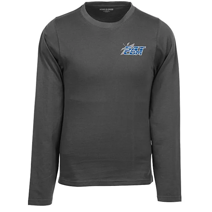Heavyweight Ringspun Cotton LS T-Shirt - Embroidered - 24 hr